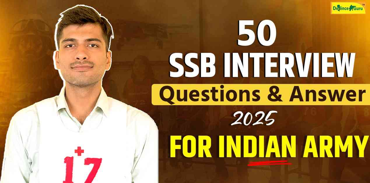 SSB interview questions for the Indian Army